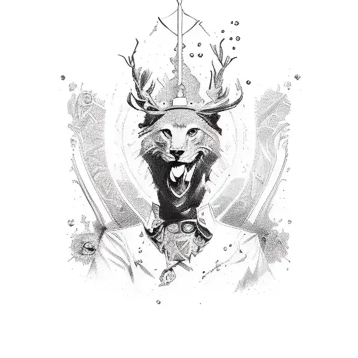 bottle of wine tattoo design idea