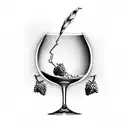 Grapes Maturing into Landmarks tattoo design idea