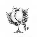 Grapes Maturing into Landmarks tattoo design idea