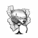 Grapes Maturing into Landmarks tattoo design idea