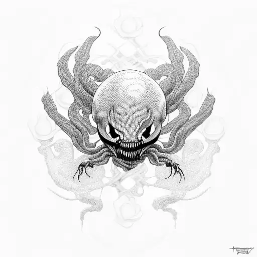 Rose and venom, anxiety theme, nothing nowhere, void eternal tattoo design idea