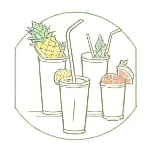 juice bar tattoo design idea