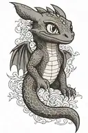 Toothless from How to train your dragon tattoo design idea
