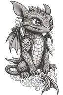 Toothless from How to train your dragon tattoo design idea