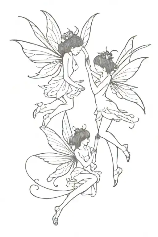 Fairies tattoo design idea