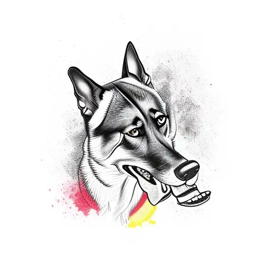 belgian malinois tattoo design idea