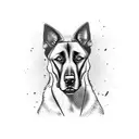 belgian malinois tattoo design idea