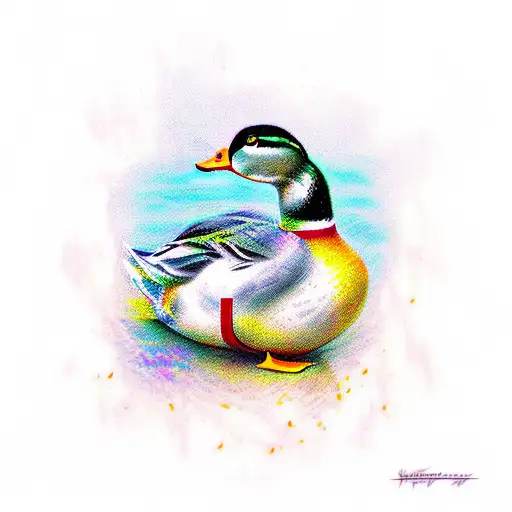 duck tattoo design idea
