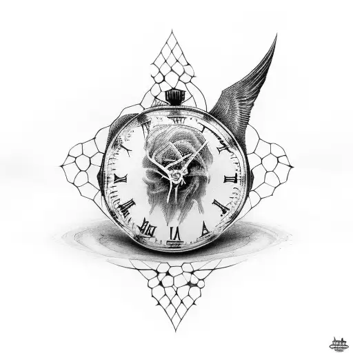 sleeve of cristiano ronaldo, angels , and timeclocks3 tattoo design idea