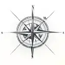 compass with broken clack and hourglass tattoo design idea