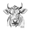 cow trampstamp with "live love moo" written on it  tattoo design idea