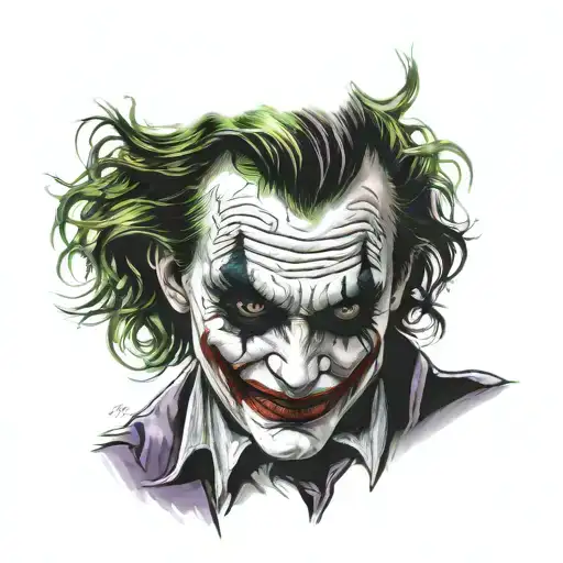 joker face tattoo design idea
