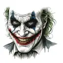 joker face tattoo design idea