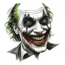 joker face tattoo design idea