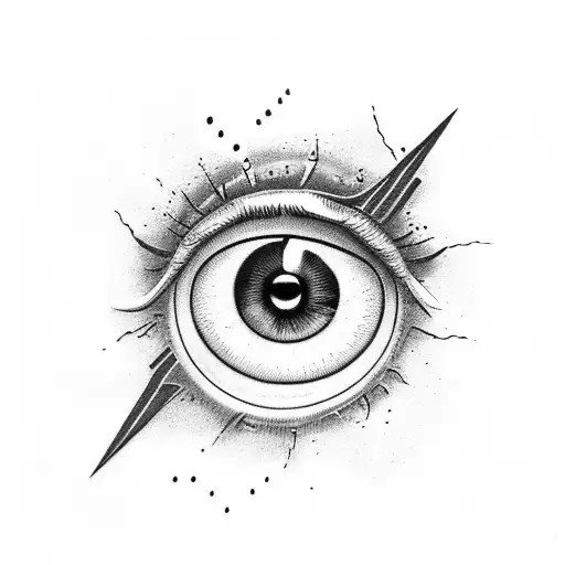 eye devil tattoo design idea