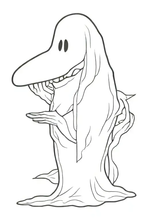 Not even ghost are this empty tattoo design idea