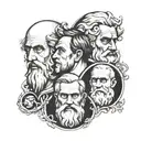 Plato, Plotinus, Hegel, Wittgenstein tattoo design idea