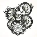 Plato, Plotinus, Hegel, Wittgenstein tattoo design idea