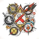 Kandinsky, Plato, Cicero, Augustine, Cricket tattoo design idea