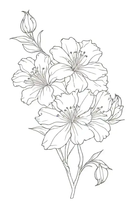 carnation flower violet flower daisy flower lily flower narcissist flower bouquet made tattoo design idea