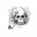 memento mori tattoo design idea