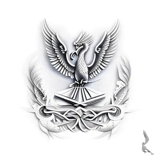liver bird tattoo design idea