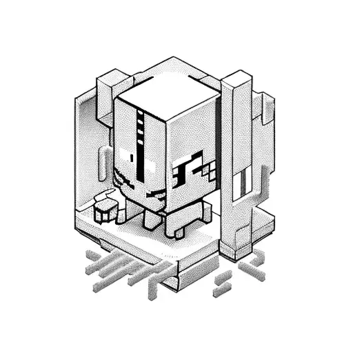 sign "game over" with characters of 8bit and 16bit games tattoo design idea