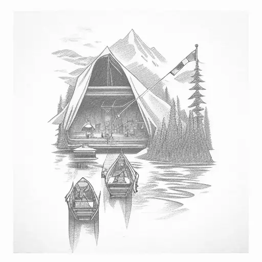 Camp Pontiac Bridge tattoo design idea