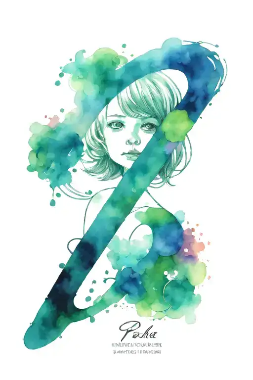 semi colon little girl tattoo design idea