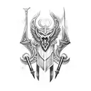 St. Micheal's Sword and Sheild tattoo design idea