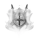 St. Micheal's Sword and Sheild tattoo design idea