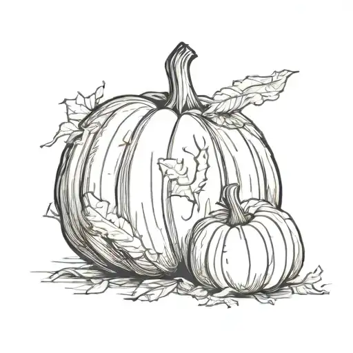 Pumpkin tattoo design idea