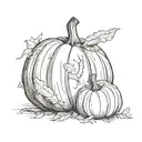 Pumpkin tattoo design idea
