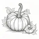 Pumpkin tattoo design idea