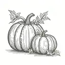 Pumpkin tattoo design idea