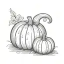 Pumpkin tattoo design idea