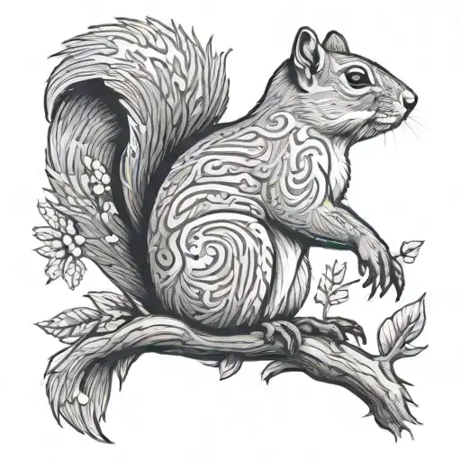 shoulder secret squirrel tattoo design idea