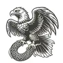 Eagle and snake tattoo design idea