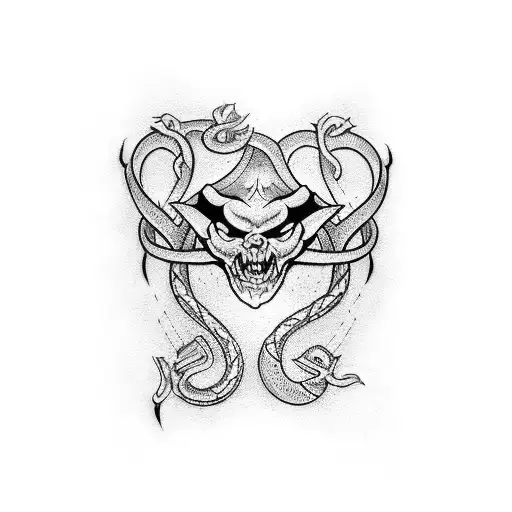 666 tattoo with snake forearm tattoo design idea