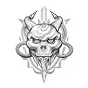 666 tattoo with snake forearm tattoo design idea