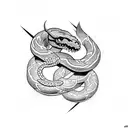666 tattoo with snake forearm tattoo design idea