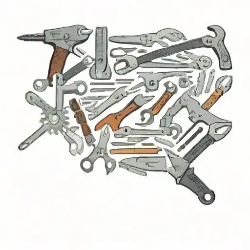 mechanics tools tattoo design idea