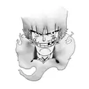 Luffy shadow tattoo design idea