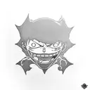 Luffy shadow tattoo design idea