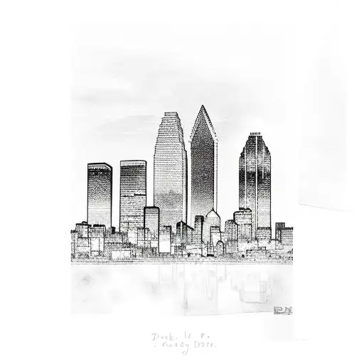 Dallas Skyline tattoo design idea