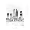 Dallas Skyline tattoo design idea