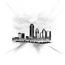 Dallas Skyline tattoo design idea