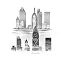 Dallas Skyline tattoo design idea