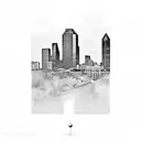 Dallas skyline tattoo design idea