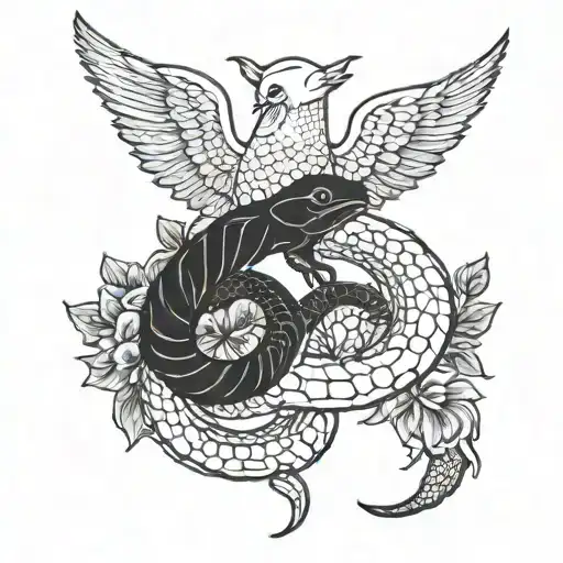 Gentle as doves wise as serpents tattoo design idea